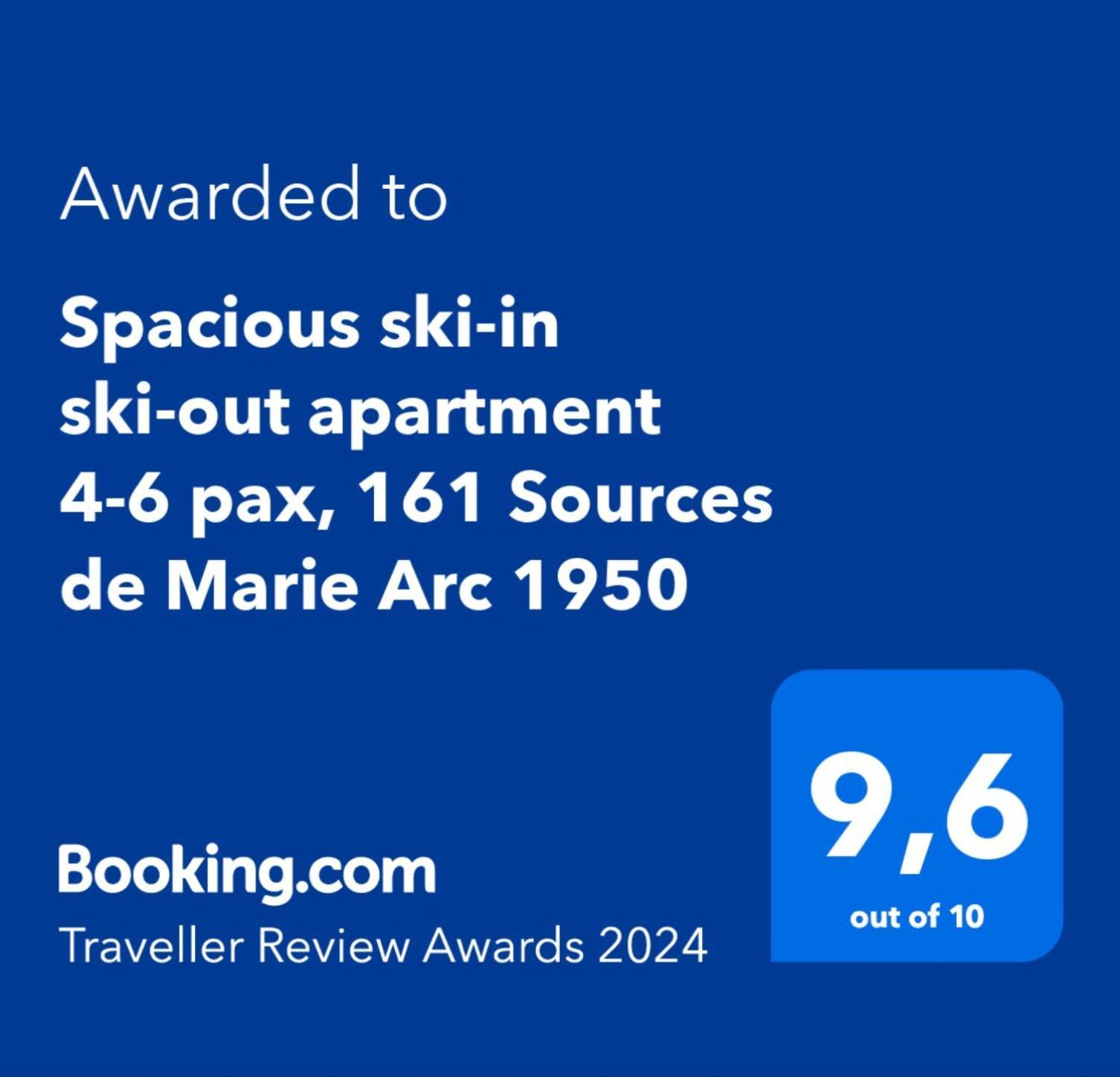 Spacious ski-in ski-out apartment 4-6 pax, 161 Sources de Marie Arc 1950 Les Arcs  Extérieur photo